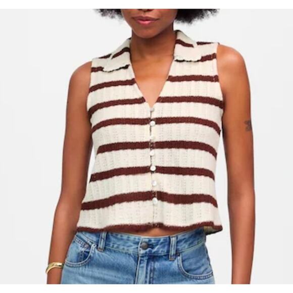 Madewell Sweaters - Madewell Crochet-Knit V-Neck Sweater Vest Size S NWT